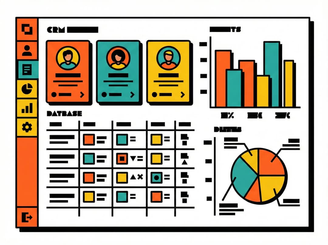 CRM dashboard showing customer data