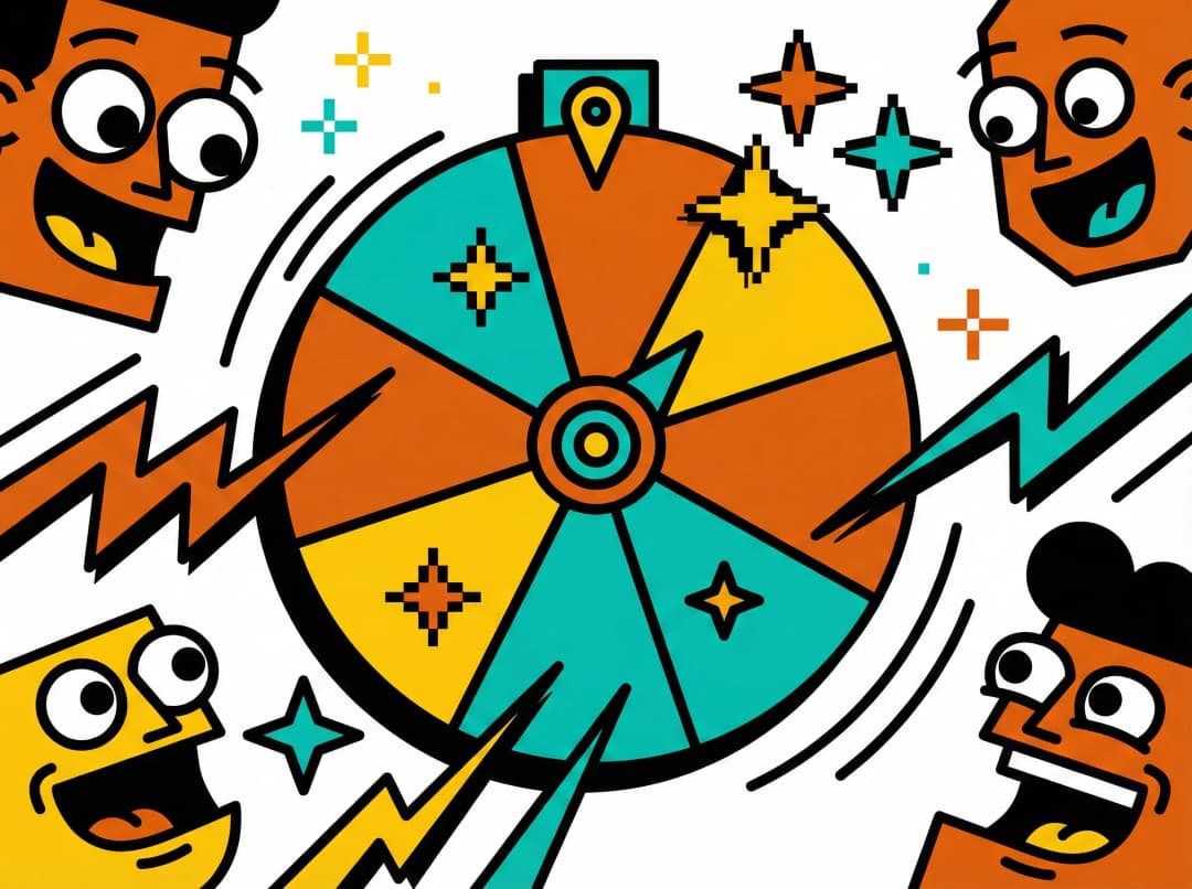 Gamification wheel spinning