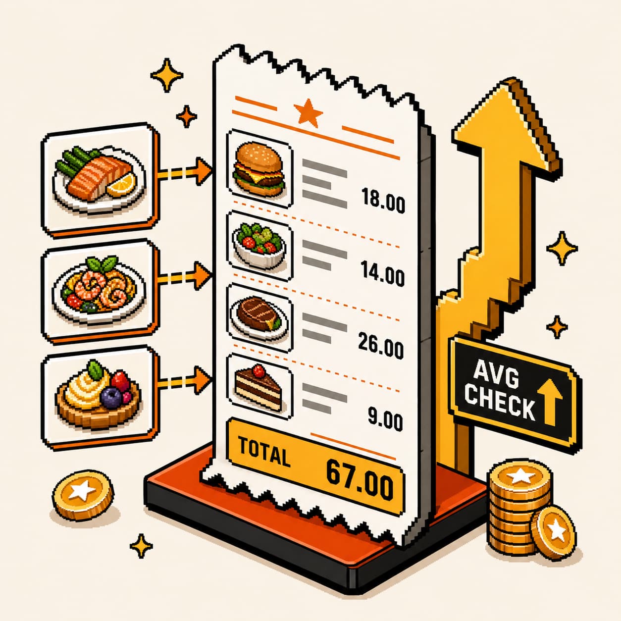 Illustrazione più valore per visita: scontrino in crescita.